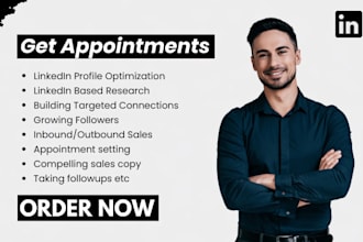 be your linkedin marketing manager, b2b b2c appointment setter