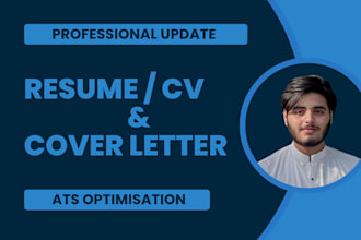 write, edit and update your resume to make it ats compliant and professional