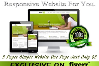 design a responsive website for laptop,tab and phone