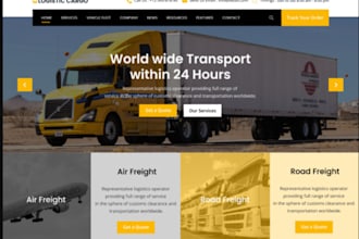 build logistics, dispatch, freight brokerage, transport and trucking website