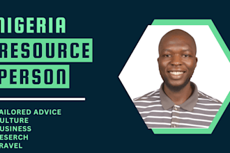 be your resource person in nigeria