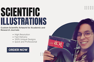 create scientific illustrations and journal covers