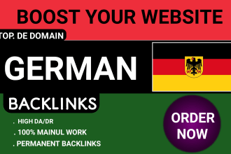 create 150 permanent german dofollow da90 seo backlinks from germany on de sites