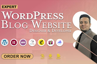 design and develop a wordpress blog website