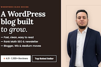 design a wordpress blog website for bloggers, authors and niche sites