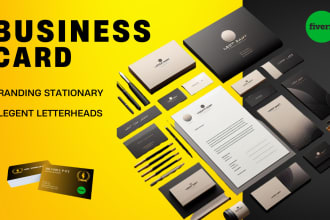 design business card, letterhead, stationary and flyer