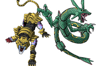 draw your own digimon, pokemon in great design and details