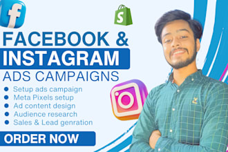 run facebook ads, advertising campaign and instagram campaign