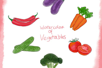draw illustration of vegetables