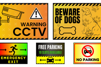 design emergency warning posters reminders safety caution hazard signs boards