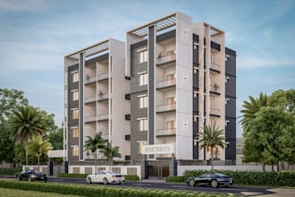 do exterior design of house, commercial building, walkthrough