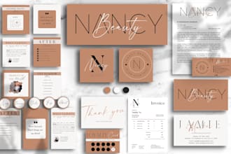 design feminine signature logo branding kit