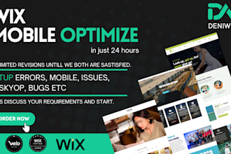 make your wix website responsive and do mobile optimization