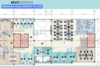 draw your architectural sketches with cad or revit