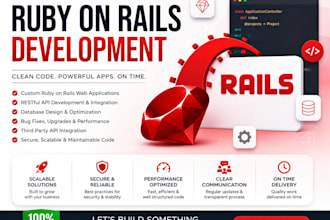 develop, fix, and optimize your ruby on rails application