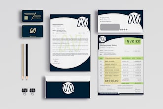design business card, letterhead and stationery items
