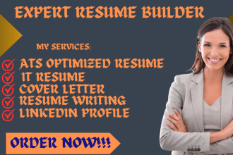 write you professional oil and gas resume, IT resume, cover letter, linkedin
