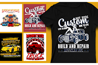 do vintage car t shirt design