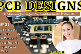 design pcb layouts schematics 3d models in kicad altium, eagle, proteus, easyeda