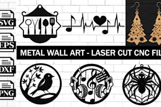 provide custom metal wall art sign, teelaunch, laser cutting cricut