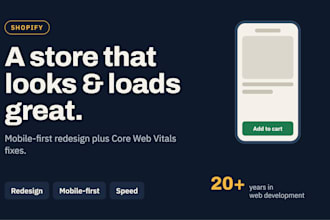redesign your shopify store and fix core web vitals for speed