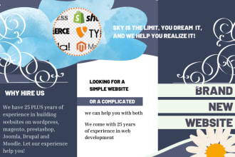 redesign joomla magento shopify moodle website and fix speed issues
