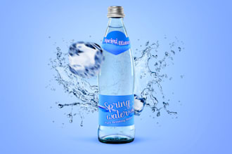 design water bottle label or packaging design