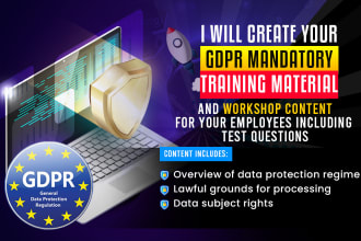 create your gdpr data privacy mandatory training materials for your employees