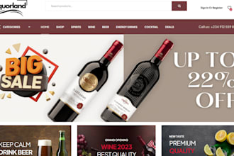 design profitable wine shopify store beverages and tea store wine website