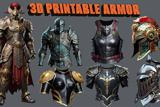 create 3d armor 3d cosplay helmet wearable armor  mask props weapon for printing