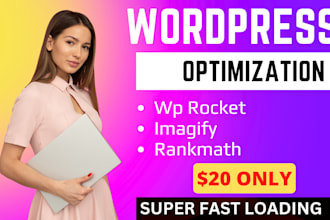 install and configure wp rocket, rank math pro, imagify