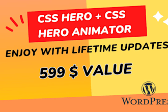 install CSS hero and CSS hero animator lifetime updates