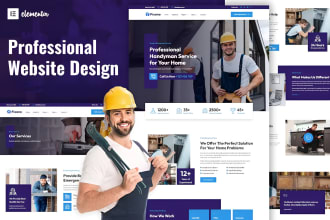 create handyman, construction, plumbing, roofing, cleaning website