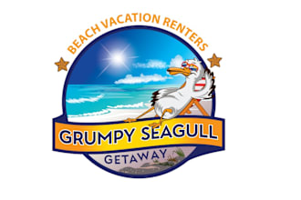 design a modern beach logo with my innovative thought process