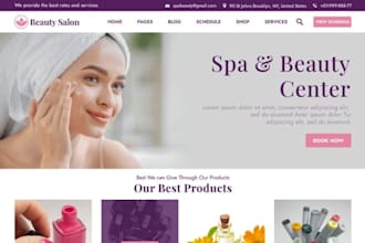 design, redesign spa website, beauty salon, barber website, hair extension