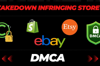remove copyright product listings on shopify aliexpress amazon etsy ebay walmart