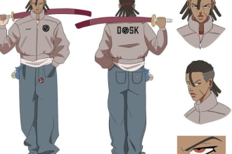 2d character design, 2d modelling 2d cartoon character design animation