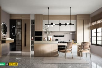do professional interior design with realistic 3d renderings