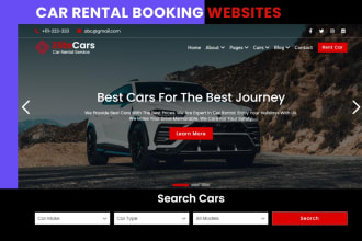 create car rental website car dealership car booking dynamic website