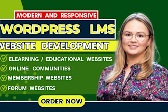 develop wordpress lms website using learndash, buddyboss, tutor lms, moodle lms