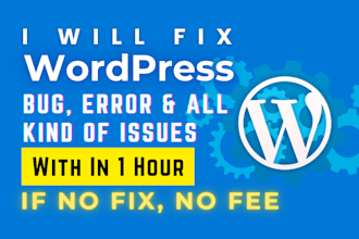 fix wordpress bugs, critical errors, and issues