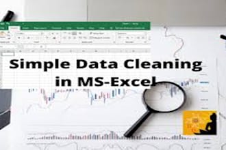 ms excel data cleaning and formatting, merging, splitting, sorting, deduping
