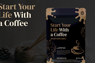 coffee or tea box  packaging and label design product