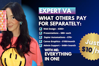 virtual assistant no code expert canva designer all in one support