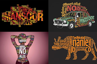 create word cloud art and typography t shirt design