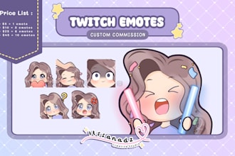 draw chibi emotes for your vtuber character