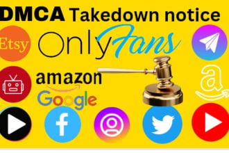 send dmca takedown notice fb,yt,reddit,tiktok,ig,google under dmca
