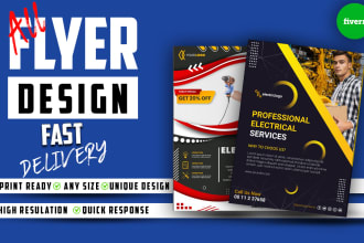 design urgent handyman, cleaning service, pressure washing, roofing flyer