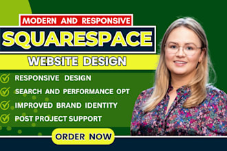 design and redesign squarespace business website, landing pages, online stores