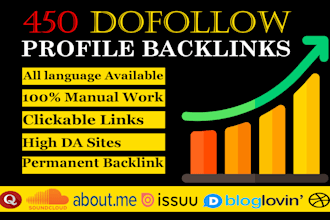 mix 450 high quality dofollow profile backlinks